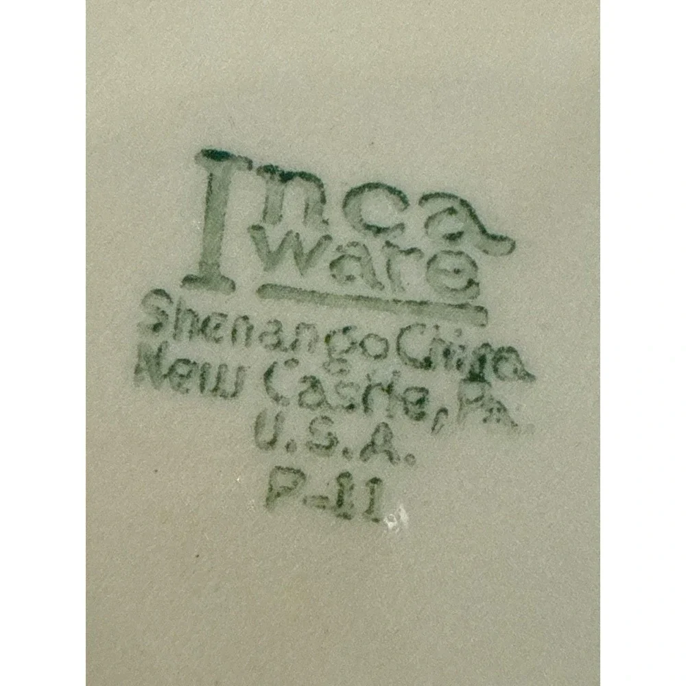 Shenango China Inca Ware Oval Serving Platter Pink Floral Cream 12.5